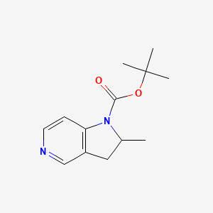 molecular formula C13H18N2O2 B2463601 tert-butyl 2-methyl-1H,2H,3H-pyrrolo[3,2-c]pyridine-1-carboxylate CAS No. 257937-10-3