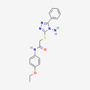 2-[(4-amino-5-phenyl-4H-1,2,4-triazol-3-yl)sulfanyl]-N-(4-ethoxyphenyl)acetamide