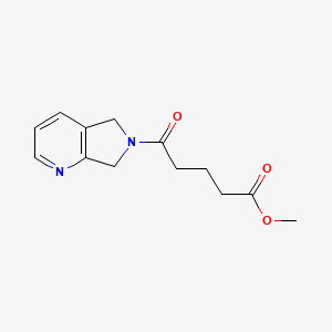 molecular formula C13H16N2O3 B2463605 methyl 5-oxo-5-(5H-pyrrolo[3,4-b]pyridin-6(7H)-yl)pentanoate CAS No. 2176124-63-1