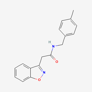 molecular formula C17H16N2O2 B2463608 2-(1,2-benzisoxazol-3-yl)-N-(4-methylbenzyl)acetamide CAS No. 860651-29-2