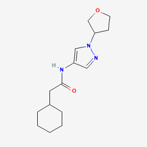 2-cyclohexyl-N-(1-(tetrahydrofuran-3-yl)-1H-pyrazol-4-yl)acetamide