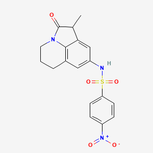 N-(1-methyl-2-oxo-2,4,5,6-tetrahydro-1H-pyrrolo[3,2,1-ij]quinolin-8-yl)-4-nitrobenzenesulfonamide