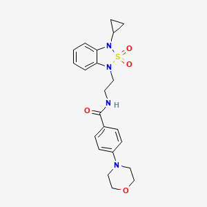 N-[2-(3-cyclopropyl-2,2-dioxo-1,3-dihydro-2lambda6,1,3-benzothiadiazol-1-yl)ethyl]-4-(morpholin-4-yl)benzamide