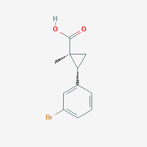 molecular formula C11H11BrO2 B2463624 (1S,2R)-2-(3-溴苯基)-1-甲基环丙烷-1-羧酸 CAS No. 2137900-02-6