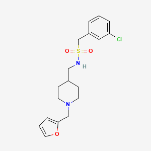 1-(3-chlorophenyl)-N-((1-(furan-2-ylmethyl)piperidin-4-yl)methyl)methanesulfonamide