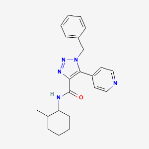 molecular formula C22H25N5O B2463630 1-benzyl-N-(2-methylcyclohexyl)-5-(pyridin-4-yl)-1H-1,2,3-triazole-4-carboxamide CAS No. 1788829-54-8