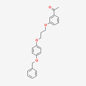 molecular formula C24H24O4 B2463635 1-(3-{3-[4-(苄氧基)苯氧基]丙氧基}苯基)-1-乙酮 CAS No. 937602-09-0