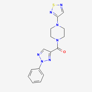 molecular formula C15H15N7OS B2463636 1-(2-phenyl-2H-1,2,3-triazole-4-carbonyl)-4-(1,2,5-thiadiazol-3-yl)piperazine CAS No. 2097934-96-6