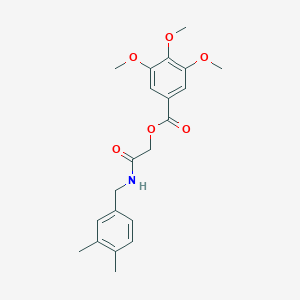 2-((3,4-Dimethylbenzyl)amino)-2-oxoethyl 3,4,5-trimethoxybenzoate