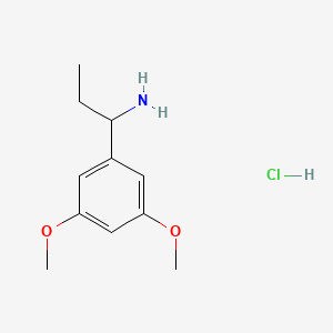 molecular formula C11H18ClNO2 B2463644 1-(3,5-Dimethoxyphenyl)propan-1-amine hydrochloride CAS No. 2172097-88-8