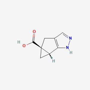 molecular formula C8H8N2O2 B2463652 (2R,4S)-8,9-Diazatricyclo[4.3.0.02,4]nona-1(6),7-diene-4-carboxylic acid CAS No. 2227672-83-3