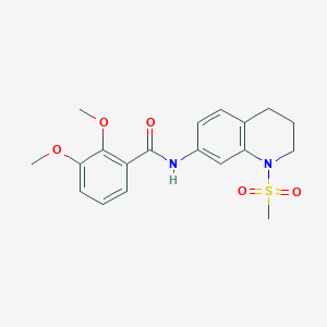 molecular formula C19H22N2O5S B2463667 2,3-dimethoxy-N-(1-methylsulfonyl-3,4-dihydro-2H-quinolin-7-yl)benzamide CAS No. 946298-74-4