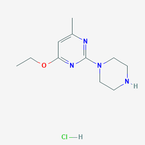 4-Ethoxy-6-methyl-2-(piperazin-1-yl)pyrimidine hydrochloride