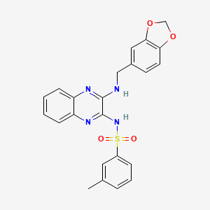 N-[3-(1,3-benzodioxol-5-ylmethylamino)quinoxalin-2-yl]-3-methylbenzenesulfonamide
