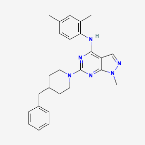 molecular formula C26H30N6 B2463684 6-(4-benzylpiperidin-1-yl)-N-(2,4-dimethylphenyl)-1-methyl-1H-pyrazolo[3,4-d]pyrimidin-4-amine CAS No. 887467-04-1