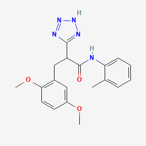 3-(2,5-dimethoxyphenyl)-N-(2-methylphenyl)-2-(2H-tetrazol-5-yl)propanamide