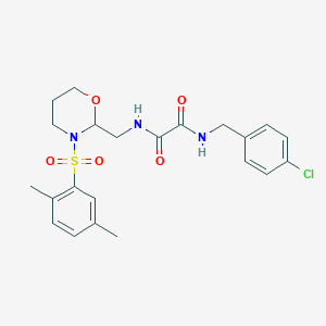 N1-(4-chlorobenzyl)-N2-((3-((2,5-dimethylphenyl)sulfonyl)-1,3-oxazinan-2-yl)methyl)oxalamide