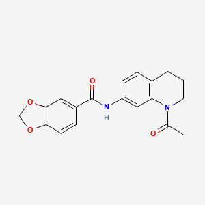 N-(1-acetyl-3,4-dihydro-2H-quinolin-7-yl)-1,3-benzodioxole-5-carboxamide
