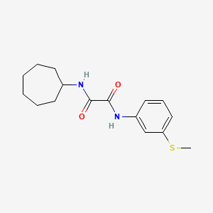 molecular formula C16H22N2O2S B2463702 N1-cycloheptyl-N2-(3-(methylthio)phenyl)oxalamide CAS No. 941894-12-8