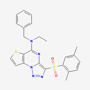 N-benzyl-3-((2,5-dimethylphenyl)sulfonyl)-N-ethylthieno[2,3-e][1,2,3]triazolo[1,5-a]pyrimidin-5-amine