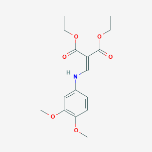 molecular formula C16H21NO6 B2463711 Diethyl 2-[(3,4-dimethoxyanilino)methylidene]propanedioate CAS No. 26717-39-5