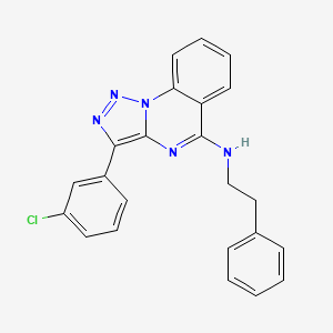 molecular formula C23H18ClN5 B2463715 3-(3-氯苯基)-N-(2-苯乙基)-[1,2,3]三唑并[1,5-a]喹唑啉-5-胺 CAS No. 902284-96-2