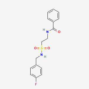 N-(2-(N-(4-fluorobenzyl)sulfamoyl)ethyl)benzamide