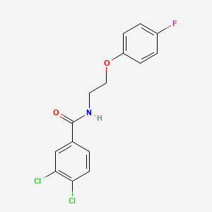 molecular formula C15H12Cl2FNO2 B2463720 3,4-dichloro-N-[2-(4-fluorophenoxy)ethyl]benzamide CAS No. 824972-56-7