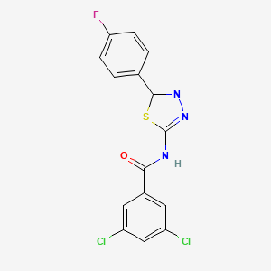 3,5-dichloro-N-[5-(4-fluorophenyl)-1,3,4-thiadiazol-2-yl]benzamide