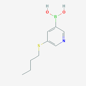 molecular formula C9H14BNO2S B2463725 5-(丁硫基)吡啶-3-硼酸 CAS No. 2096339-87-4