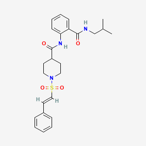 N-[2-(2-methylpropylcarbamoyl)phenyl]-1-[(E)-2-phenylethenyl]sulfonylpiperidine-4-carboxamide