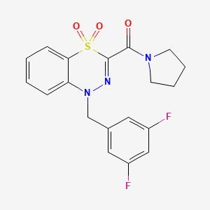 (1-(3,5-difluorobenzyl)-4,4-dioxido-1H-benzo[e][1,3,4]thiadiazin-3-yl)(pyrrolidin-1-yl)methanone