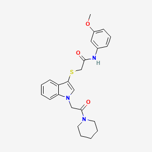 N-(3-methoxyphenyl)-2-{[1-(2-oxo-2-piperidin-1-ylethyl)-1H-indol-3-yl]thio}acetamide