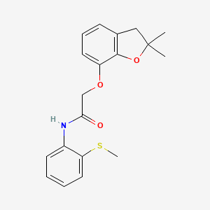 2-((2,2-dimethyl-2,3-dihydrobenzofuran-7-yl)oxy)-N-(2-(methylthio)phenyl)acetamide