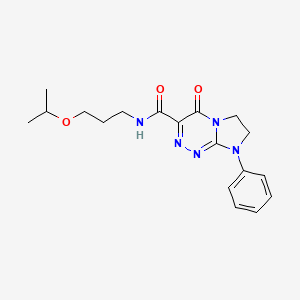 4-oxo-8-phenyl-N-[3-(propan-2-yloxy)propyl]-4H,6H,7H,8H-imidazo[2,1-c][1,2,4]triazine-3-carboxamide