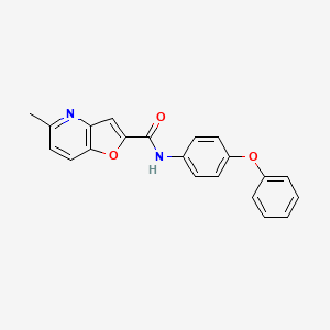 molecular formula C21H16N2O3 B2463749 5-methyl-N-(4-phenoxyphenyl)furo[3,2-b]pyridine-2-carboxamide CAS No. 941969-45-5