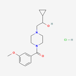 (4-(2-Cyclopropyl-2-hydroxyethyl)piperazin-1-yl)(3-methoxyphenyl)methanone hydrochloride
