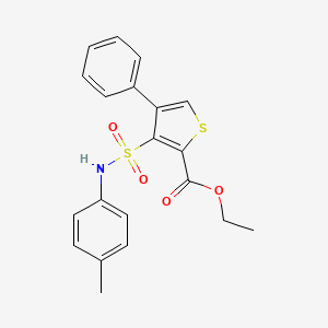 molecular formula C20H19NO4S2 B2463769 Ethyl 3-[(4-methylphenyl)sulfamoyl]-4-phenylthiophene-2-carboxylate CAS No. 941978-36-5