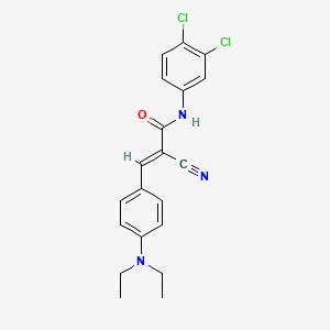 (2E)-2-cyano-N-(3,4-dichlorophenyl)-3-[4-(diethylamino)phenyl]prop-2-enamide