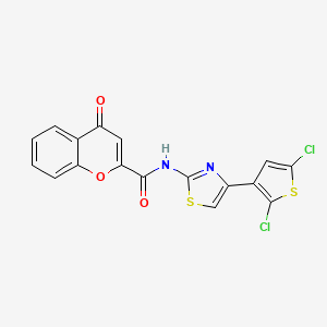 N-(4-(2,5-dichlorothiophen-3-yl)thiazol-2-yl)-4-oxo-4H-chromene-2-carboxamide