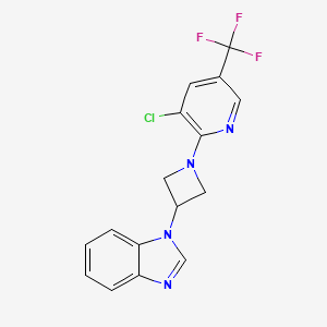 1-[1-[3-Chloro-5-(trifluoromethyl)pyridin-2-yl]azetidin-3-yl]benzimidazole