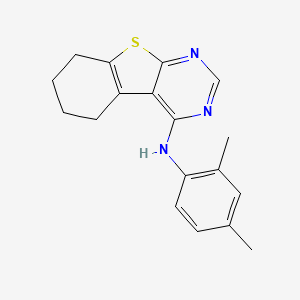 molecular formula C18H19N3S B2463793 N-(2,4-dimethylphenyl)-5,6,7,8-tetrahydro-[1]benzothiolo[2,3-d]pyrimidin-4-amine CAS No. 306280-97-7