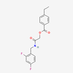 molecular formula C18H17F2NO3 B2463795 4-Etilbenzoato de 2-((2,4-difluorobencil)amino)-2-oxoetilo CAS No. 1291834-67-7