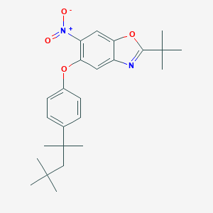molecular formula C25H32N2O4 B024638 2-Tert-butyl-6-nitro-5-[4-(2,4,4-trimethylpentan-2-yl)phenoxy]-1,3-benzoxazole CAS No. 102405-96-9