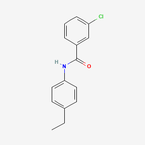 molecular formula C15H14ClNO B2463806 3-chloro-N-(4-ethylphenyl)benzamide CAS No. 1459280-20-6