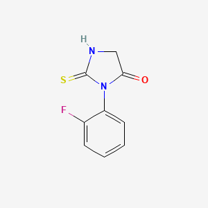 molecular formula C9H7FN2OS B2463811 1-(2-fluorophenyl)-2-sulfanyl-4,5-dihydro-1H-imidazol-5-one CAS No. 852389-03-8