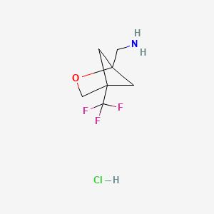 [4-(Trifluoromethyl)-2-oxabicyclo[2.1.1]hexan-1-yl]methanamine;hydrochloride