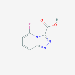 molecular formula C7H4FN3O2 B2463833 5-Fluoro-[1,2,4]triazolo[4,3-a]pyridine-3-carboxylic acid CAS No. 1785397-30-9