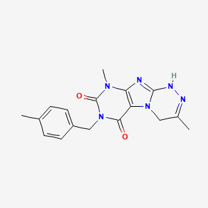 3,9-dimethyl-7-(4-methylbenzyl)-7,9-dihydro-[1,2,4]triazino[3,4-f]purine-6,8(1H,4H)-dione