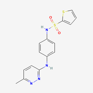 molecular formula C15H14N4O2S2 B2463841 N-(4-((6-甲基吡啶并氮杂卓-3-基)氨基)苯基)噻吩-2-磺酰胺 CAS No. 1171712-06-3